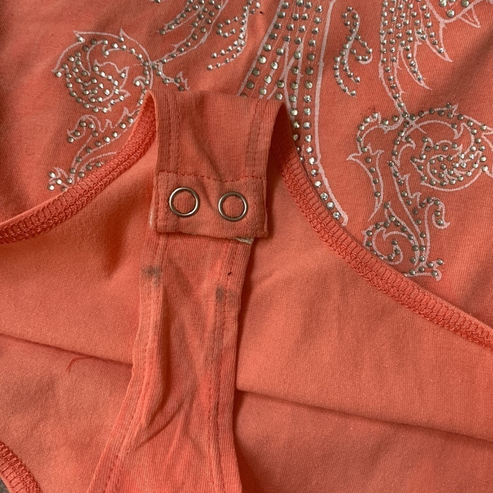 New Affliction Margo Wings Shell Pink Core Collection Sleeveless Tank Bodysuit - Picture 6 of 6